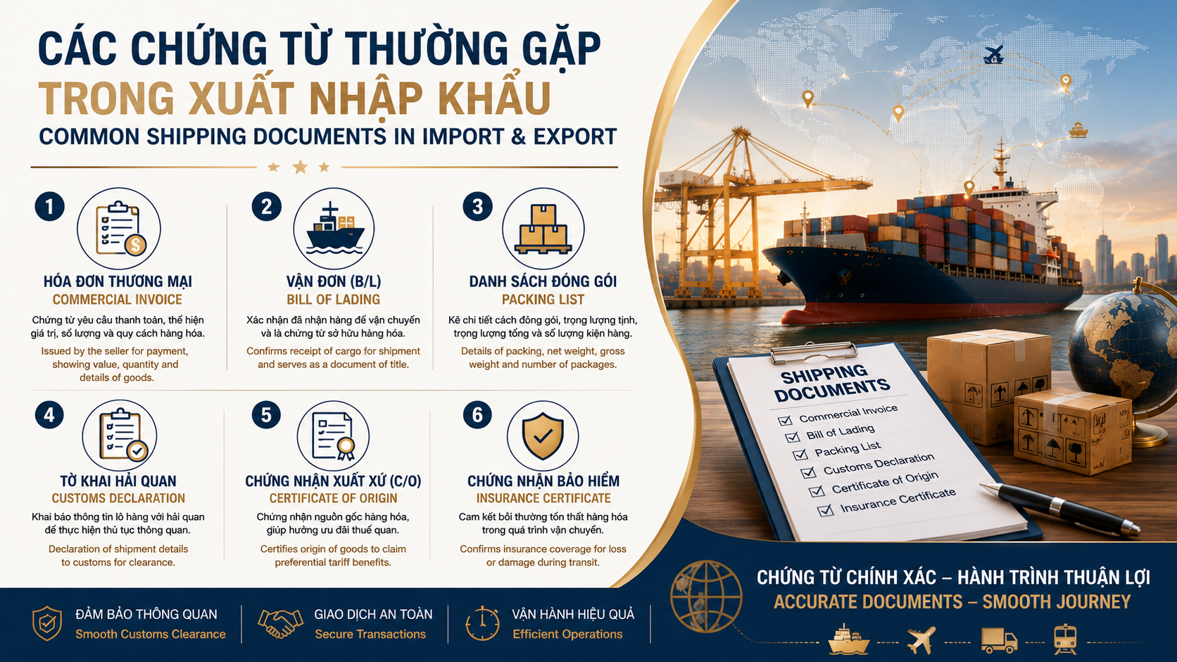CÁC CHỨNG TỪ THƯỜNG GẶP TRONG XUẤT NHẬP KHẨU